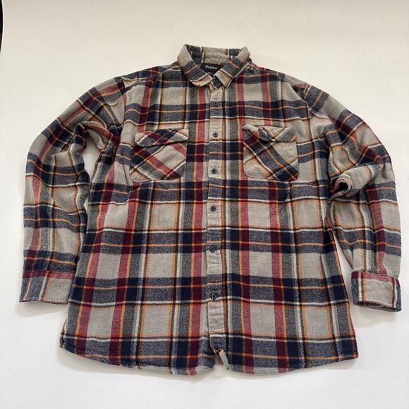 Brixton Other - Brixton Men's Plaid Shirt Long Sleeve Button Size XXL Mid Weight Skater 90s Y2K